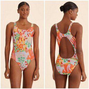 💕FARM RIO x ADIDAS💕 Farm Swimsuit ~ Pearl Citrine 10 NWT